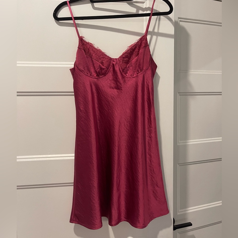 Verge Girl Pink Lace & Silk Dress
